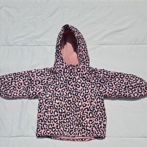 The Childrens Place -Pink Leopard Print Hooded Jacket. Size 2T. NWOT